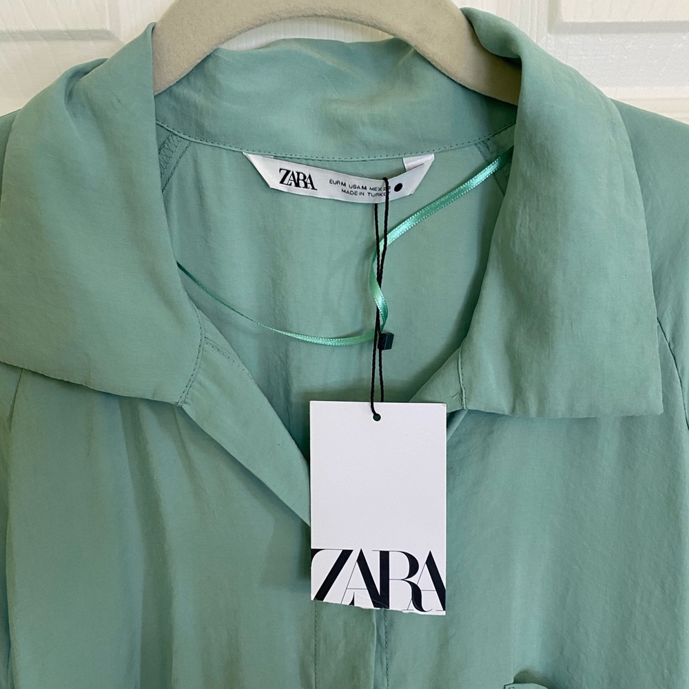 Elegant Green Shirt Dress - Picture 10 of 11